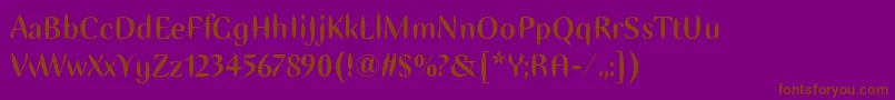 EllipseItcBold Font – Brown Fonts on Purple Background