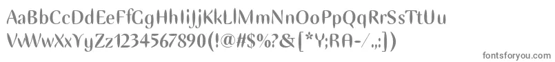 フォントEllipseItcBold – 白い背景に灰色の文字