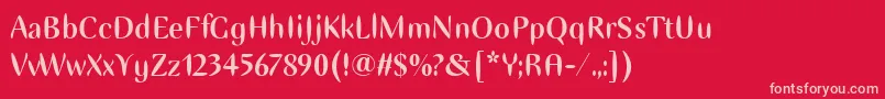 EllipseItcBold Font – Pink Fonts on Red Background