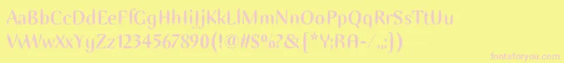 EllipseItcBold Font – Pink Fonts on Yellow Background