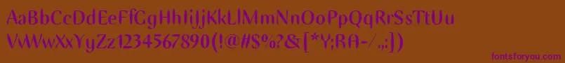 Шрифт EllipseItcBold – фиолетовые шрифты на коричневом фоне