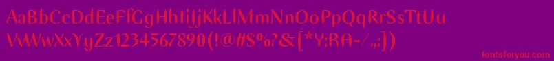 EllipseItcBold Font – Red Fonts on Purple Background