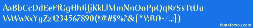 EllipseItcBold Font – Yellow Fonts on Blue Background