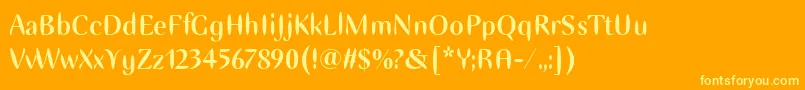 EllipseItcBold Font – Yellow Fonts on Orange Background