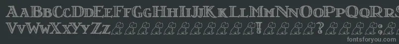 LtNutshellLibrary Font – Gray Fonts on Black Background