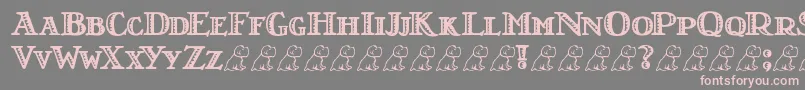LtNutshellLibrary-Schriftart – Rosa Schriften auf grauem Hintergrund