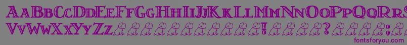 LtNutshellLibrary Font – Purple Fonts on Gray Background