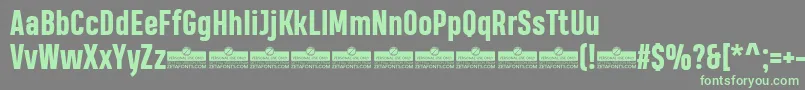 HeadingProExtraboldTrial Font – Green Fonts on Gray Background