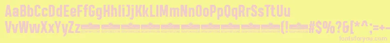 HeadingProExtraboldTrial Font – Pink Fonts on Yellow Background