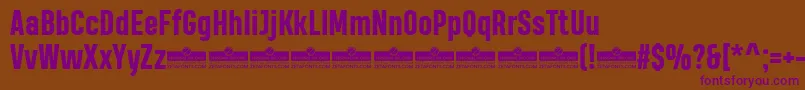 HeadingProExtraboldTrial Font – Purple Fonts on Brown Background