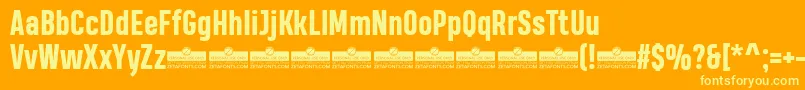 HeadingProExtraboldTrial Font – Yellow Fonts on Orange Background