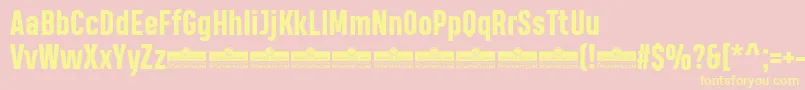 HeadingProExtraboldTrial Font – Yellow Fonts on Pink Background