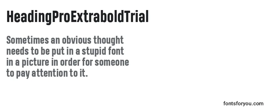 HeadingProExtraboldTrial Font