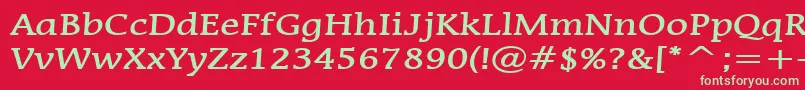 MirrorBold Font – Green Fonts on Red Background