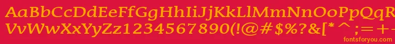 MirrorBold Font – Orange Fonts on Red Background