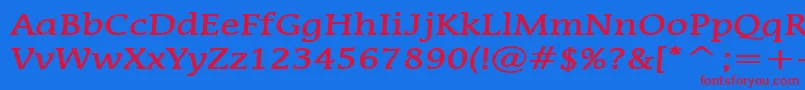 MirrorBold Font – Red Fonts on Blue Background