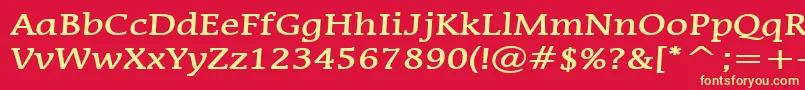 MirrorBold Font – Yellow Fonts on Red Background
