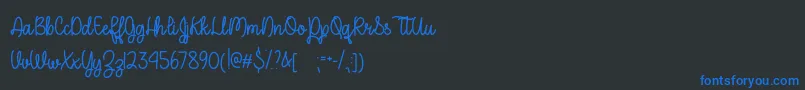 APerfectPlaceOtf Font – Blue Fonts on Black Background