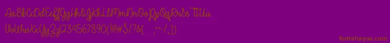 APerfectPlaceOtf Font – Brown Fonts on Purple Background
