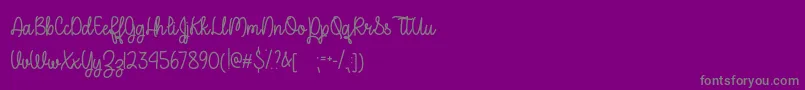 APerfectPlaceOtf Font – Gray Fonts on Purple Background