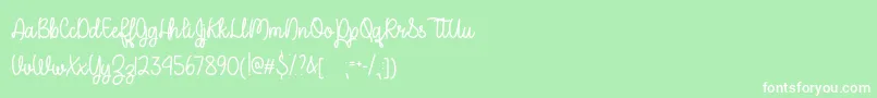 APerfectPlaceOtf Font – White Fonts on Green Background
