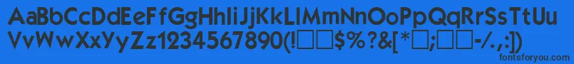 Kabelbold Font – Black Fonts on Blue Background