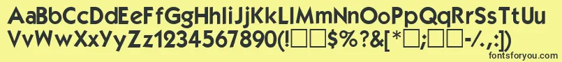 Kabelbold Font – Black Fonts on Yellow Background