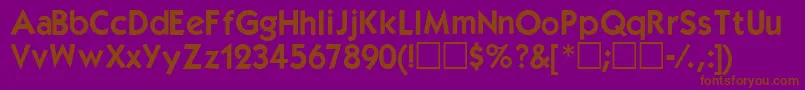 Kabelbold Font – Brown Fonts on Purple Background