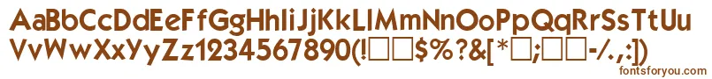 Kabelbold-Schriftart – Braune Schriften auf weißem Hintergrund
