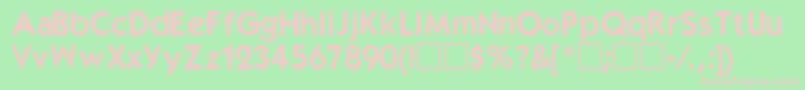 Kabelbold Font – Pink Fonts on Green Background