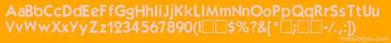 Kabelbold Font – Pink Fonts on Orange Background