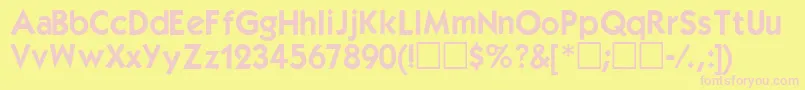 Шрифт Kabelbold – розовые шрифты на жёлтом фоне