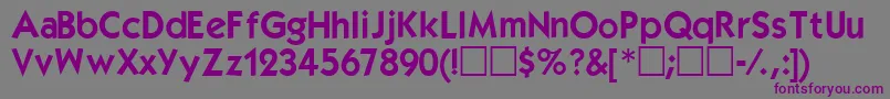 Шрифт Kabelbold – фиолетовые шрифты на сером фоне