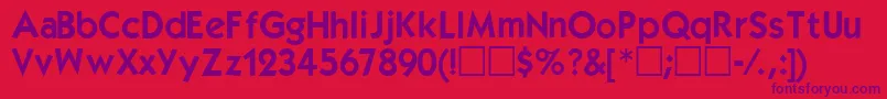 Kabelbold Font – Purple Fonts on Red Background
