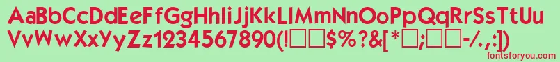 Kabelbold Font – Red Fonts on Green Background