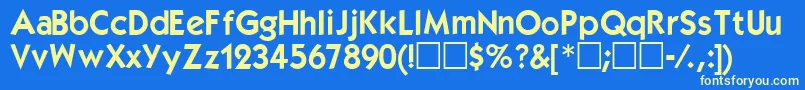 Kabelbold Font – Yellow Fonts on Blue Background