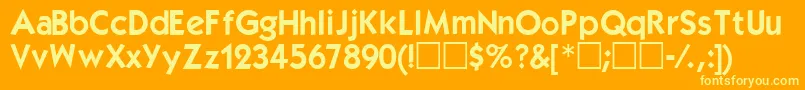 Kabelbold Font – Yellow Fonts on Orange Background