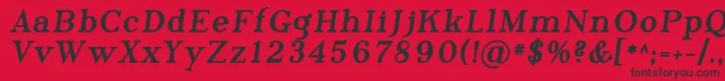 PhosphorusTribromide Font – Black Fonts on Red Background