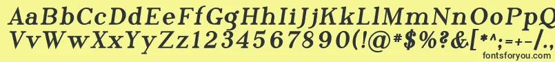 PhosphorusTribromide Font – Black Fonts on Yellow Background