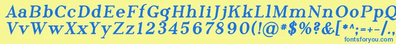 PhosphorusTribromide Font – Blue Fonts on Yellow Background