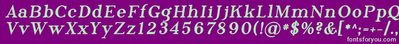 PhosphorusTribromide Font – Green Fonts on Purple Background