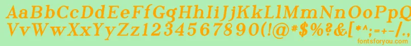 PhosphorusTribromide Font – Orange Fonts on Green Background