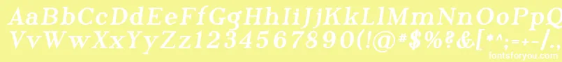 フォントPhosphorusTribromide – 黄色い背景に白い文字