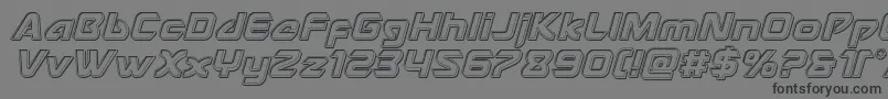 Usangelengraveital-Schriftart – Schwarze Schriften auf grauem Hintergrund
