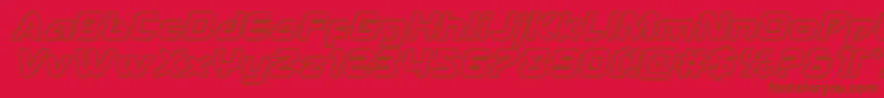 Usangelengraveital Font – Brown Fonts on Red Background