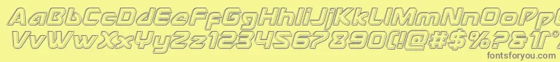 Usangelengraveital Font – Gray Fonts on Yellow Background