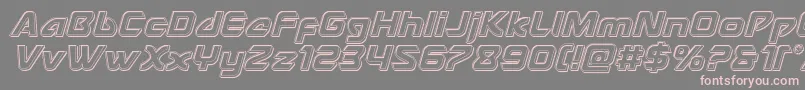 Usangelengraveital Font – Pink Fonts on Gray Background
