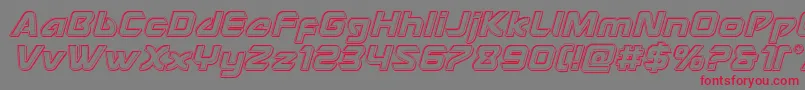 Usangelengraveital Font – Red Fonts on Gray Background