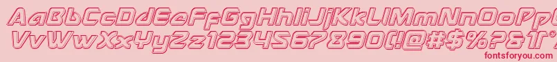 Usangelengraveital Font – Red Fonts on Pink Background