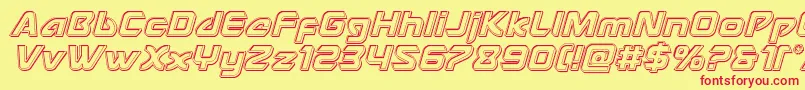 Usangelengraveital Font – Red Fonts on Yellow Background
